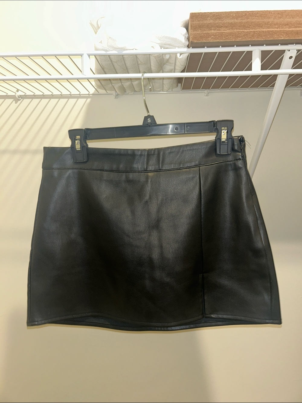 Aeropostale Black Faux Leather Mini skort